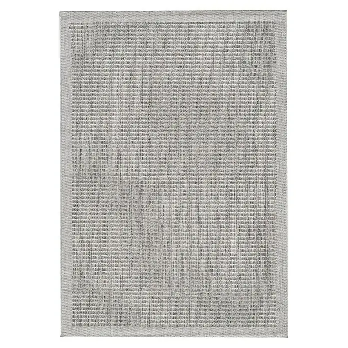 Outdoor-Teppich Giza 1410 - Grau, 340 x 240 cm, 100 % Polypropylen - Rechteckiger grauer Webteppich mit strukturierter Oberfläche und definierter Kante.