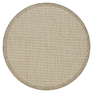 Outdoor-Teppich Giza 1410 (Beige, Durchmesser: 120 cm, 100 % Polypropylen)