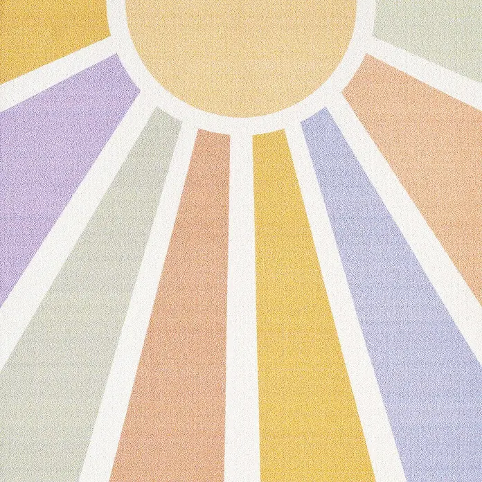 Kinderteppich Play 2020 - Bunt, 150 x 100 cm, 100 % Polypropylen - Farbenfrohes, abstraktes Wandkunstwerk. Das einzigartige Design kombiniert sanfte Farben und geometrische Formen für einen modernen Look.