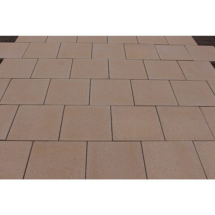 Seesteiner Terrassenplatte Kristal (L x B x S: 40 x 40 x 3,8 cm, Gelb, Beton) | BAUHAUS