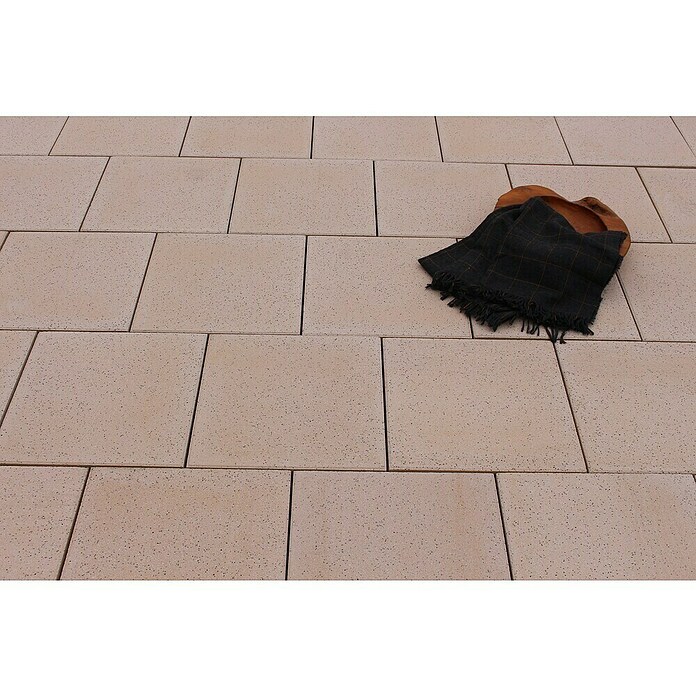 Seesteiner Terrassenplatte Kristal (L x B x S: 40 x 40 x 3,8 cm, Gelb, Beton) | BAUHAUS