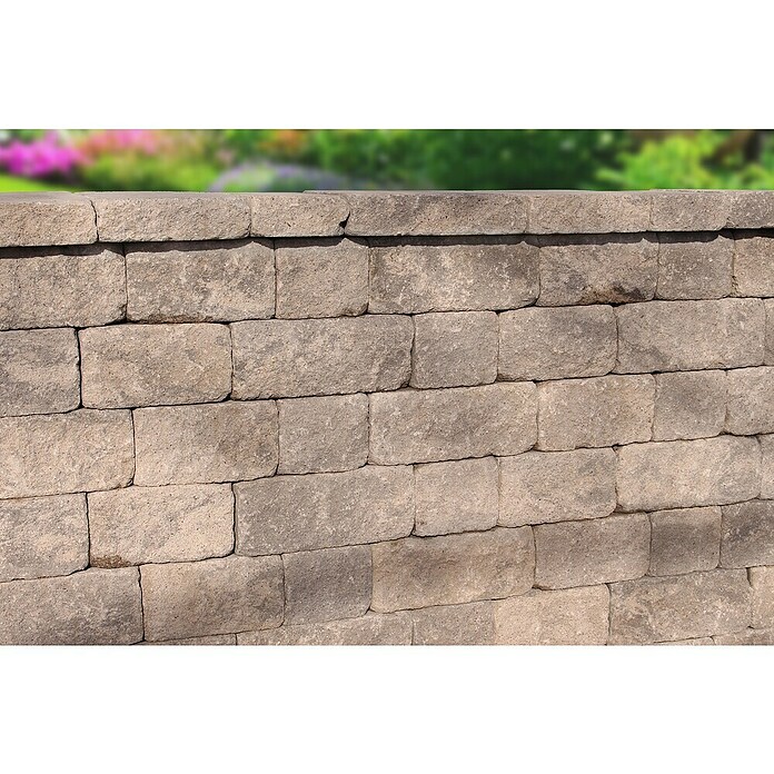 Seesteiner Mauerstein Quadro Felsino (Anthrazit, Beton, 3 Stk.)