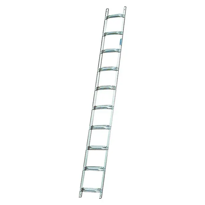 Krause Dachleiter - Länge: 2,8 m, Anzahl Tritte: 10 Stk., Aluminium, Holme aus wasserfestem Aluminium - Silberne Sprossenleiter mit acht Stufen, ideal für den Innen- und Außenbereich. Perfekt für Renovierungs- und Wartungsarbeiten rund ums Haus.