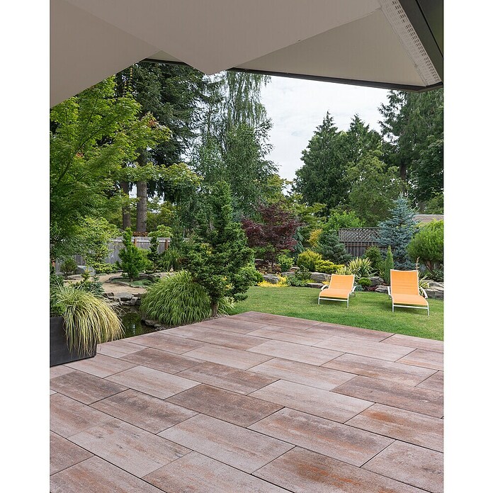Seesteiner Terrassenplatte Piazza (50 x 25 x 4 cm, Muschelkalk, Beton) | BAUHAUS