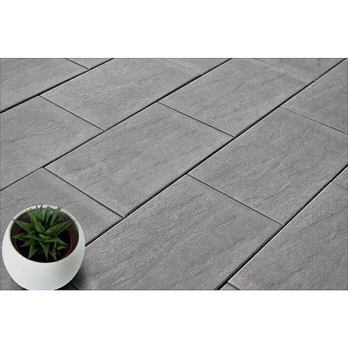 Seesteiner Terrassenplatte (60 x 40 x 3,8 cm, Schieferstruktur, Beton) | BAUHAUS