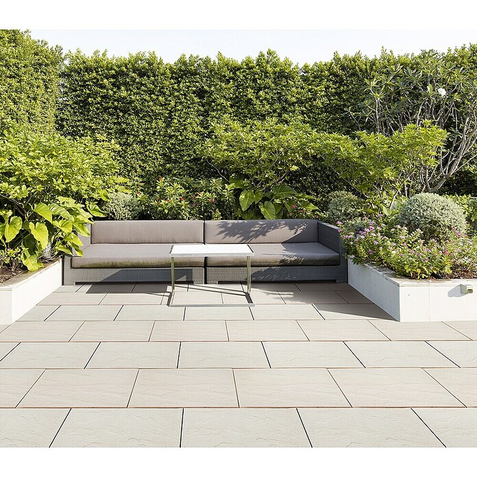 Seesteiner Terrassenplatte Torino (L x B x S: 60 x 40 x 3,8 cm, Elfenbein, Beton) | BAUHAUS
