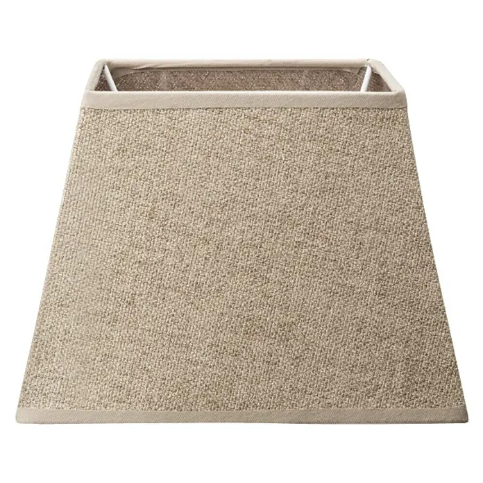 Home Sweet Home Lampenschirm Melrose - L x B x H: 20 x 20 x 14 cm, Taupe, Stoff, Eckig - Beige, quadratischer Lampenschirm mit einer feinen Textur, die dem Design eine subtile Eleganz verleiht und eine warme Atmosphäre erzeugt.