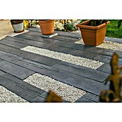 Gehwegplatte Woodstock (L x B x S: 89 x 25 x 4,5 cm, Anthrazit, Beton)