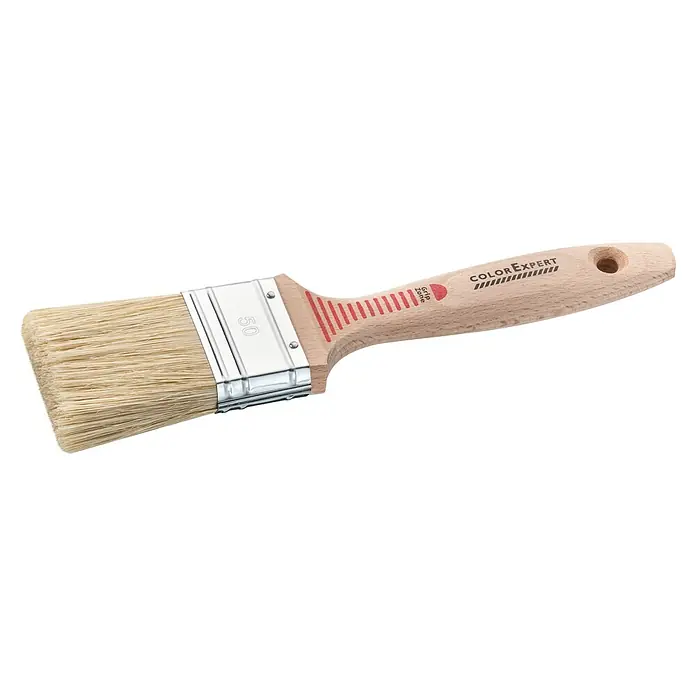 Paletina para pintura de paredes - Anchura cerdas: 50 mm, Tipo de cerdas: Fibra sintética, Madera - Pincel de la marca Color Expert con mango de madera y cerdas, ideal para una aplicación precisa de pintura y barnices en todo tipo de superficies.