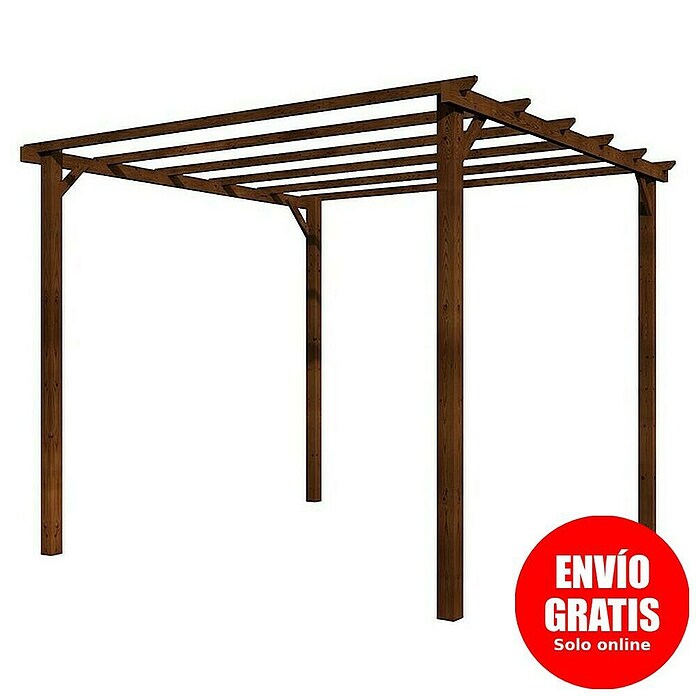 Décor et Jardin Pérgola Basic (L x An: 300 x 300 cm, Marrón) | BAUHAUS