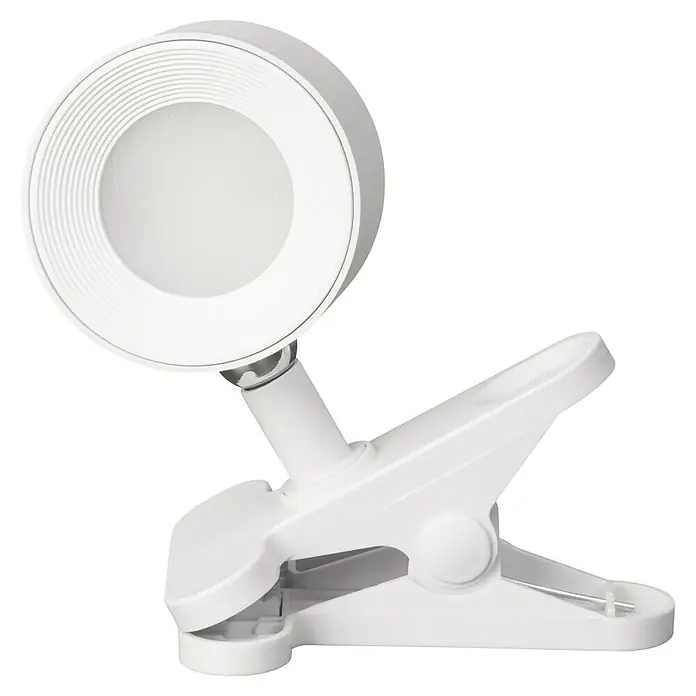 FHL easy Magnetic LED-Klemmleuchte - L x B x H: 7,5 x 7,5 x 11 cm - Weiße Klemmleuchte mit rundem LED-Kopf und verstellbarem Arm.