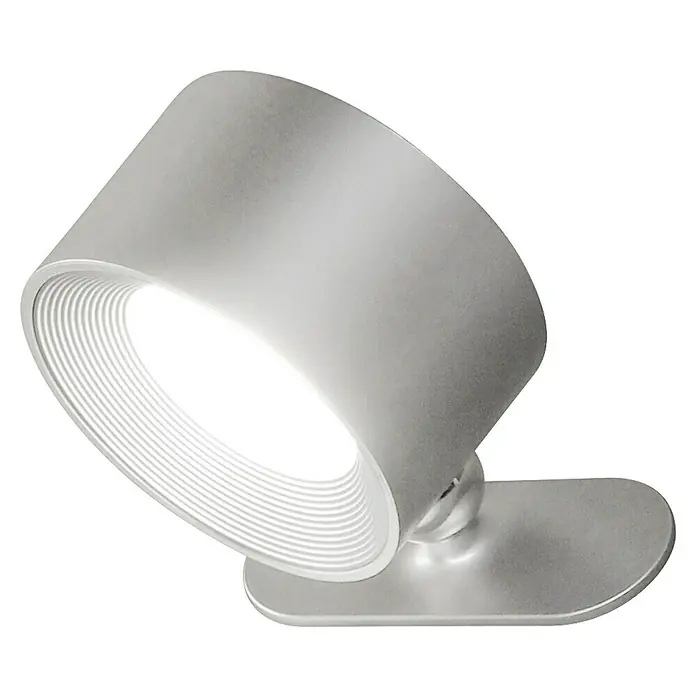 FHL easy Magnetic Akku-Wandleuchte - 9,5 x 8 x 4,5 cm, Silber, Mehrfarbig, 2 W, IP20 - Verstellbarer silberner LED-Strahler mit schlankem, modernem Design und ovaler beleuchteter Öffnung.