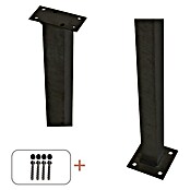 Plus Zaunpfosten mit Fuß für Handlauf (Höhe: 103,3 cm, Schwarz, Stahl, Gerade) | BAUHAUS