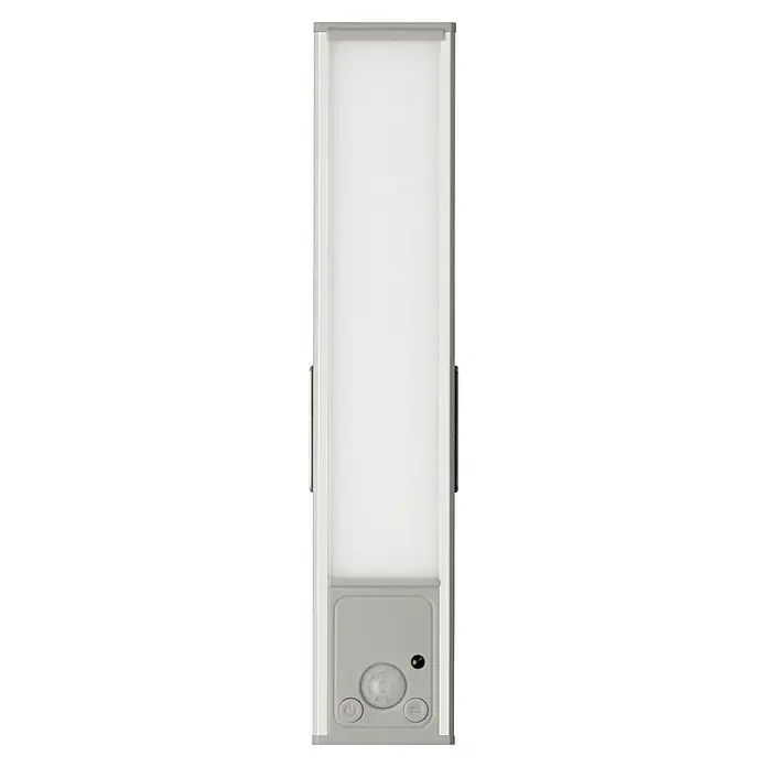 FHL easy Magnetic LED-Unterbauleuchte - L x B x H: 20 x 4 x 1,4 cm, Lichtfarbe: Warmweiß, 230 V - Weiß-graue LED-Lichtleiste mit Bewegungssensor und Bedientasten unten.