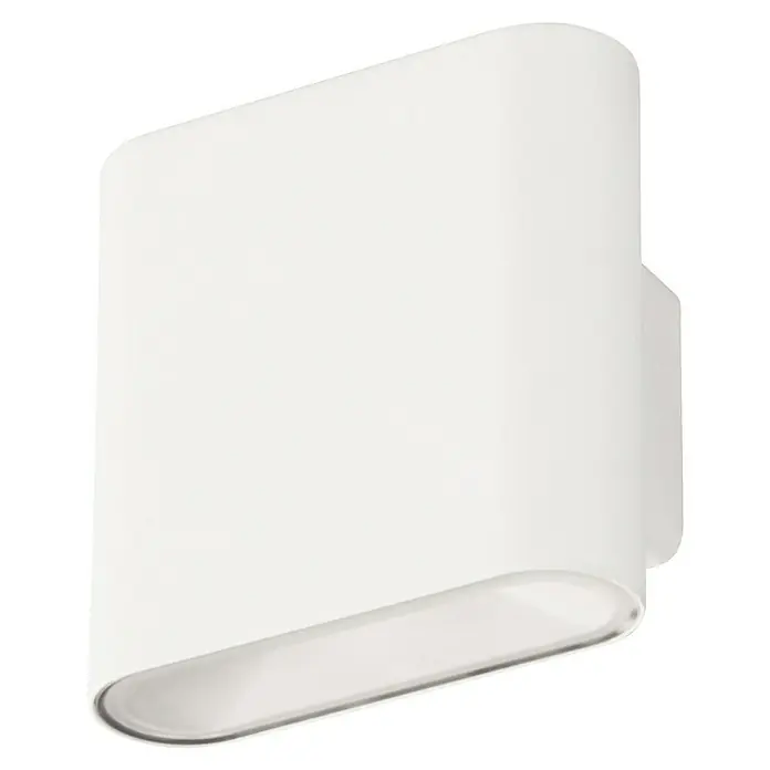 FHL easy Magnetic Akku-Wandleuchte - 5,5 x 10 x 10 cm, Sandweiß, Warmweiß, 1 W, IP44 - Elegante weiße ovale LED-Wandleuchte.