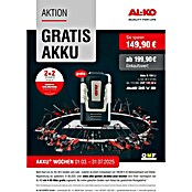 AL-KO 36V Akku-Laubsauger & -Laubbläser LBV 4090 (36 V, Ohne Akku, Blasleistung: 350 m³/min, Blasgeschwindigkeit: 150 km/h) | BAUHAUS