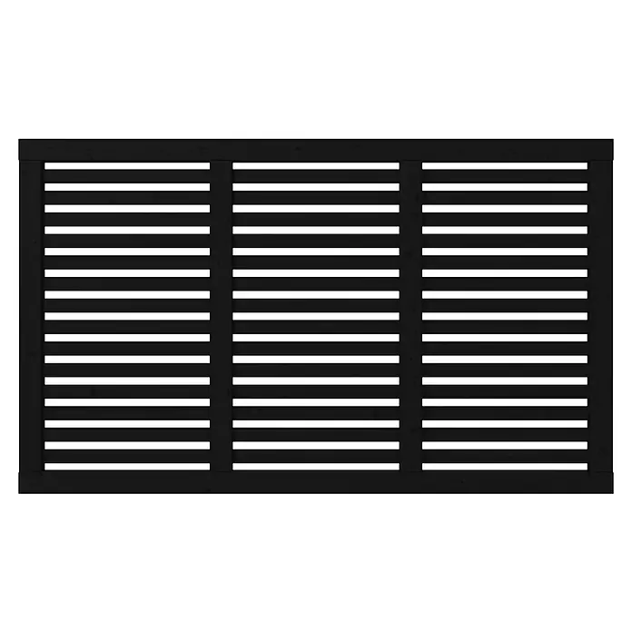 Plus Sichtschutzelement Harmoni - 180 x 107 cm, Schwarz (RAL 9005) - Nahaufnahme eines schwarzen blickdichten Sichtschutzzauns, ideal für Privatsphäre im Garten und als stilvolles Gestaltungselement.
