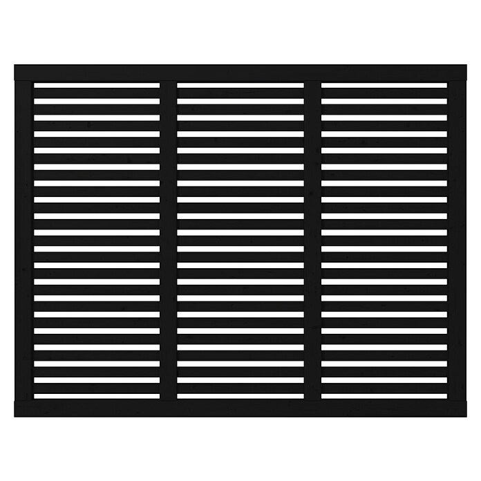 Plus Sichtschutzelement Harmoni (180 x 140 cm, Schwarz (RAL 9005)) | BAUHAUS