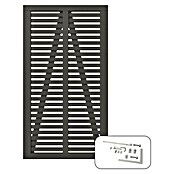 Plus Zauntor Harmoni inkl. Beschläge (100 x 180 cm, Umbragrau (RAL 7022), Holz) | BAUHAUS