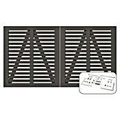 Plus Zauntor Harmoni inkl. Beschläge (200 x 107 cm, Umbragrau (RAL 7022), Holz) | BAUHAUS