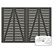 Plus Zauntor Harmoni inkl. Beschläge (200 x 140 cm, Umbragrau (RAL 7022), Holz) | BAUHAUS