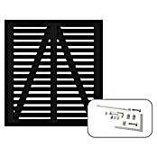 Plus Zauntor Harmoni inkl. Beschläge (100 x 107 cm, Schwarz (RAL 9005), Holz) | BAUHAUS