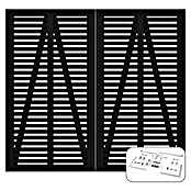 Plus Zauntor Harmoni inkl. Beschläge (200 x 180 cm, Schwarz (RAL 9005), Holz) | BAUHAUS