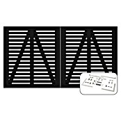 Plus Zauntor Harmoni inkl. Beschläge (200 x 107 cm, Schwarz (RAL 9005), Holz) | BAUHAUS