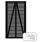 Plus Zauntor Harmoni inkl. Beschläge (100 x 180 cm, Schwarz (RAL 9005), Holz) | BAUHAUS