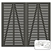 Plus Zauntor Harmoni inkl. Beschläge (200 x 180 cm, Umbragrau (RAL 7022), Holz) | BAUHAUS