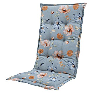 Madison Blazina za stol z visokim naslonom Florina (123 x 50 x 7 cm, Modra in oranžna)