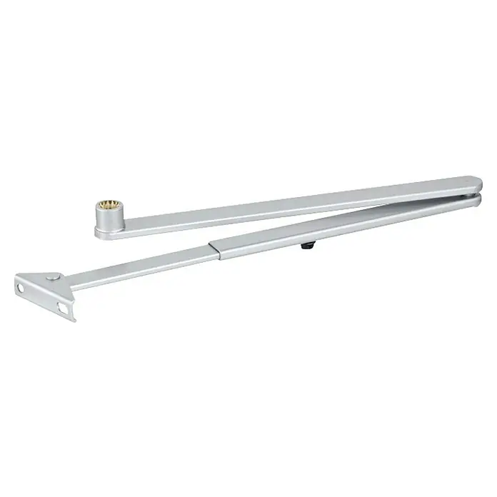 GEZE Türschließer TS 4000 - L x B x H: 355 x 55 x 40 mm, Max. Türbreite: 1.100 mm, Passend für: Feuerschutztür, Rauchschutztür, Silber - Silberner Türschließerarm mit zwei Gelenkarmen, der für reibungslose Türschließvorgänge sorgt, perfekt für gewerbliche oder private Anwendungen.