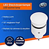 LED-Steckdosenspot (Ø x H: 6,3 x 10,4 cm, Weiß, 10 W, 1.000 lm, Dimmbar) | BAUHAUS