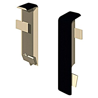 Egger Übergangskappe Cubical (Universal schwarz, 2 Stk., Passend für: Egger Cubical Sockelleisten 14 x 58 mm)