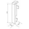 Egger Übergangskappe Cubical (Eiche cappuccino, 2 Stk., Passend für: Egger Cubical Sockelleisten 14 x 58 mm) | BAUHAUS