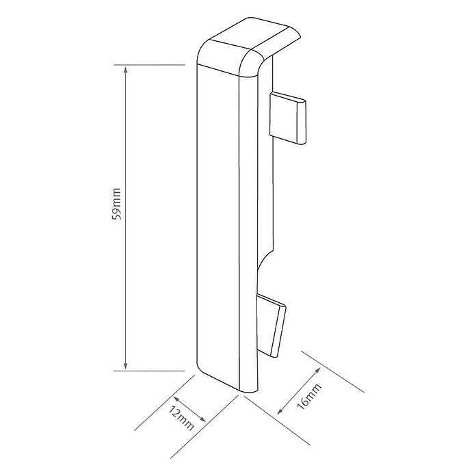 Egger Dekorativna spojnica za lajsne Cubical  (Svijetlo smeđa, 2 Kom., Namijenjeno za: Egger Cubical lajsne 14 x 58 mm) | BAUHAUS