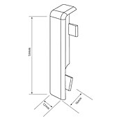 Egger Dekorativna spojnica za lajsne Cubical  (Svijetlo smeđa, 2 Kom., Namijenjeno za: Egger Cubical lajsne 14 x 58 mm) | BAUHAUS