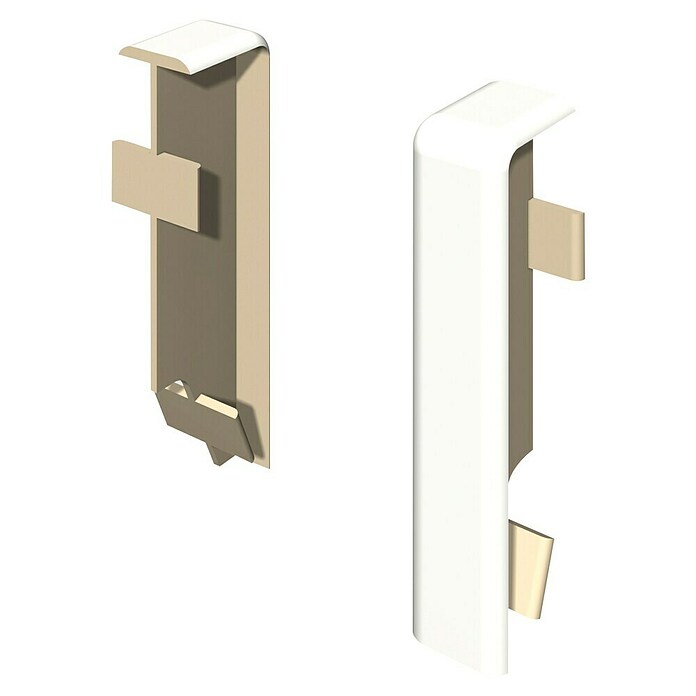 Egger Übergangskappe Cubical (Universal weiß, 2 Stk., Passend für: Egger Cubical Sockelleisten 14 x 58 mm) | BAUHAUS