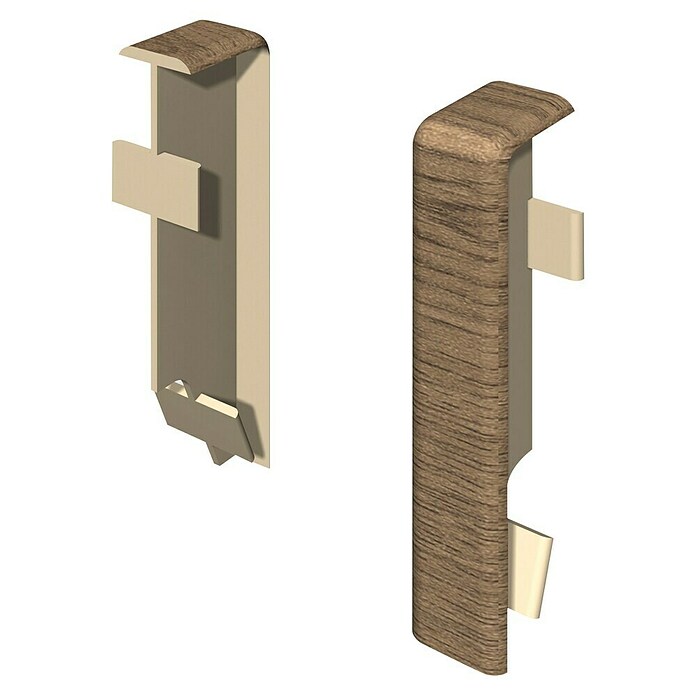 Egger Übergangskappe Cubical (Nußbaum hellbraun, 2 Stk., Passend für: Egger Cubical Sockelleisten 14 x 58 mm) | BAUHAUS