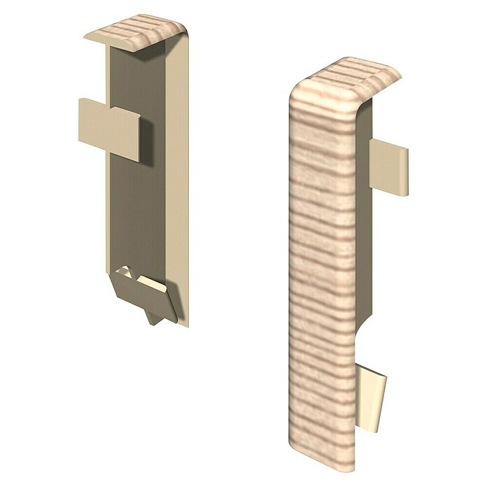 Egger Übergangskappe Cubical (Esche beige, 2 Stk., Passend für: Egger Cubical Sockelleisten 14 x 58 mm) | BAUHAUS