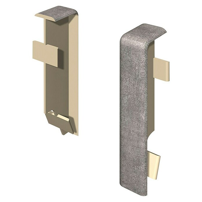 Egger Übergangskappe Cubical (Stein grau, 2 Stk., Passend für: Egger Cubical Sockelleisten 14 x 58 mm) | BAUHAUS