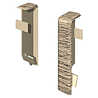 Egger Übergangskappe Cubical (Eiche graubraun, 2 Stk., Passend für: Egger Cubical Sockelleisten 14 x 58 mm)