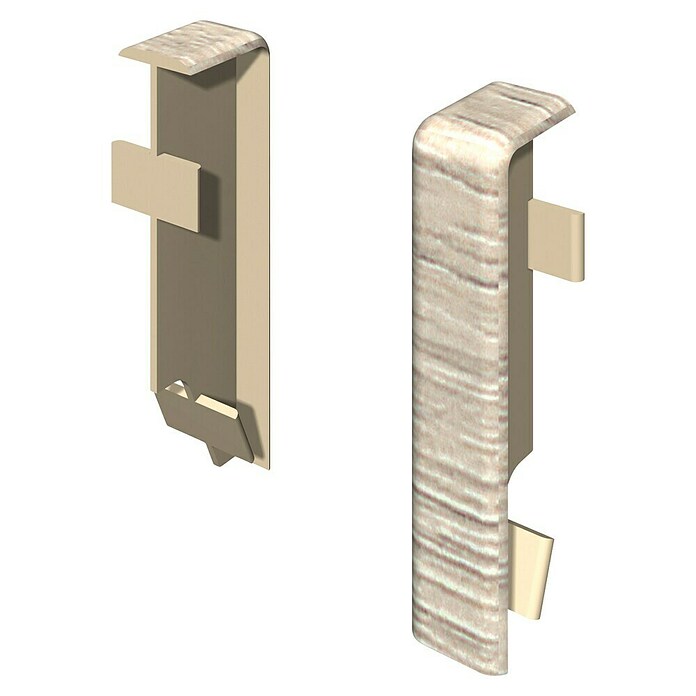 Egger Übergangskappe Cubical (Esche grau, 2 Stk., Passend für: Egger Cubical Sockelleisten 14 x 58 mm) | BAUHAUS