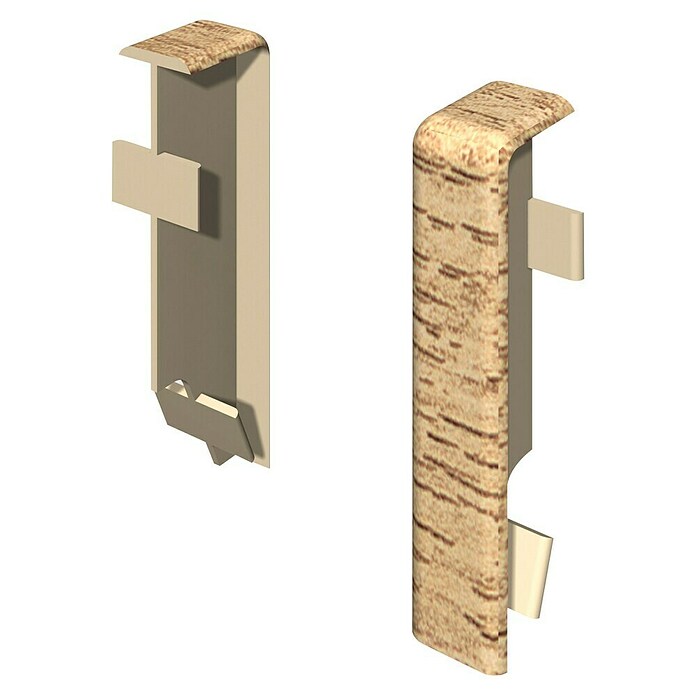 Egger Übergangskappe Cubical (Eiche natur, 2 Stk., Passend für: Egger Cubical Sockelleisten 14 x 58 mm) | BAUHAUS