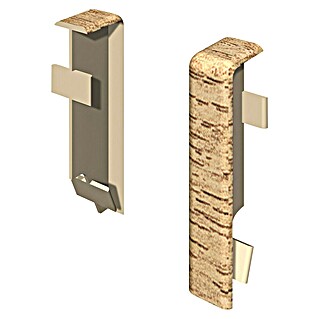 Egger Übergangskappe Cubical (Eiche natur, 2 Stk., Passend für: Egger Cubical Sockelleisten 14 x 58 mm)