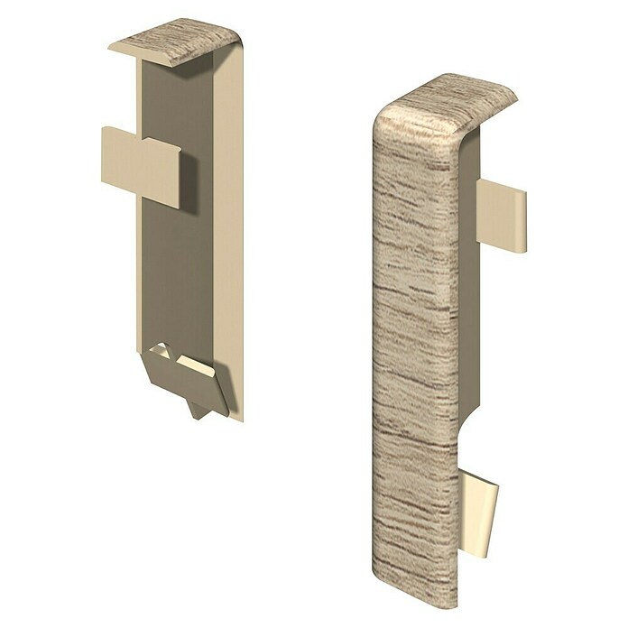 Egger Übergangskappe Cubical (Eiche hellgrau, 2 Stk., Passend für: Egger Cubical Sockelleisten 14 x 58 mm) | BAUHAUS