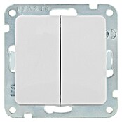 Luceco Oxford Conmutador doble (Blanco, Mate, Montaje en la pared, 10 A) | BAUHAUS