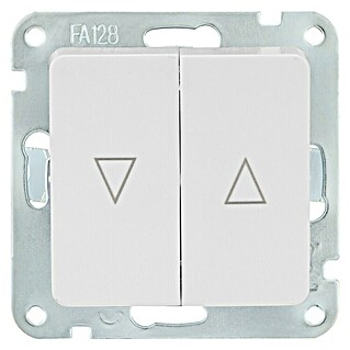 Luceco Oxford Pulsador para persianas (Blanco, 10 A, Atornillado)