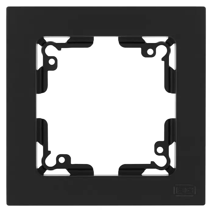 Luceco Oxford Marco - Negro, Mate, Montaje en la pared, x 1 - Placa de pared negra de doble inserción. Elegante placa de pared de diseño para dos módulos. Ideal para interiores modernos.