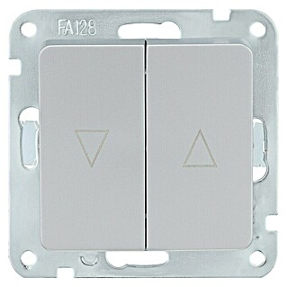 Luceco Oxford Pulsador para persianas (Plata, 10 A, Atornillado)